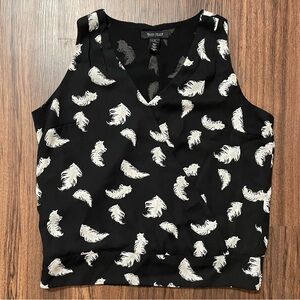 White House Black Market Women’s Size Small Tank Top Feather Blouse